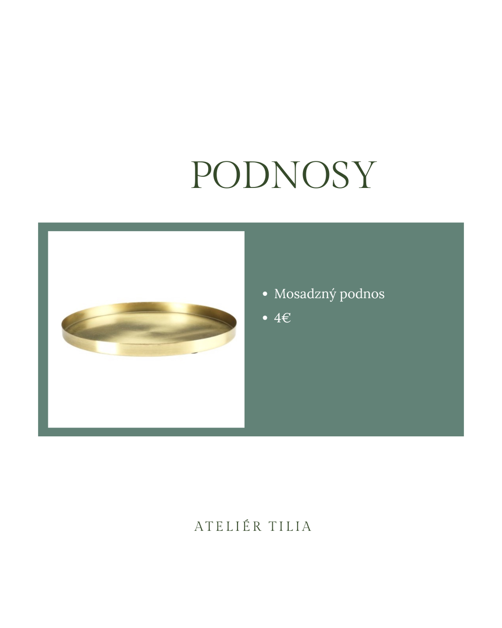 Mosadzný podnos