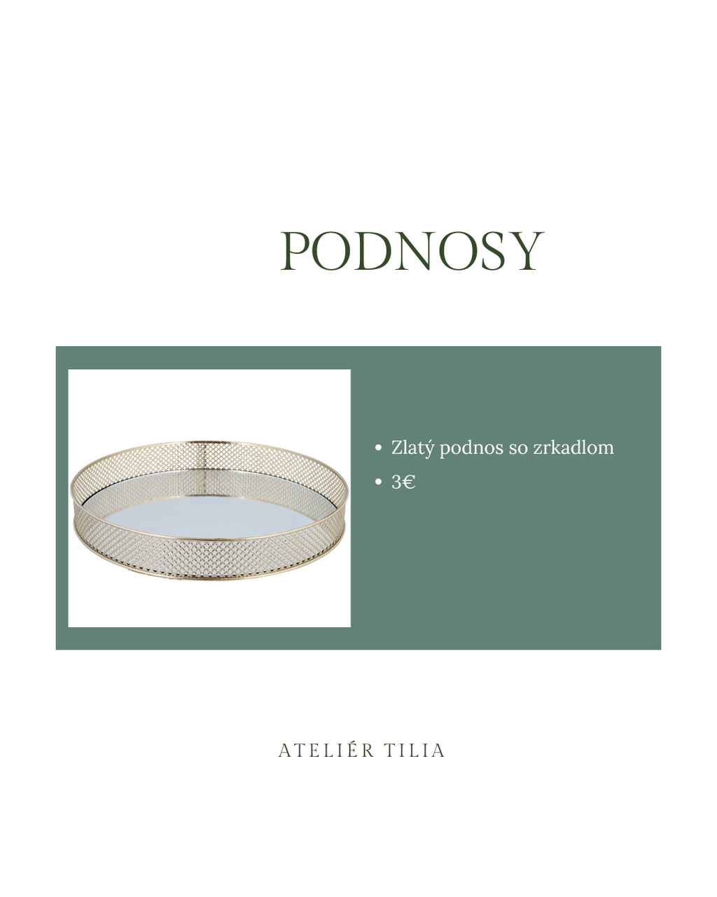 Zrkadlový podnos
