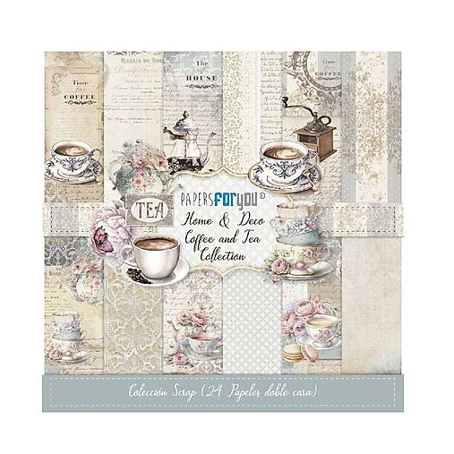 Scrapbook papier - Coffee and Tea - Paperforyou- 8x8