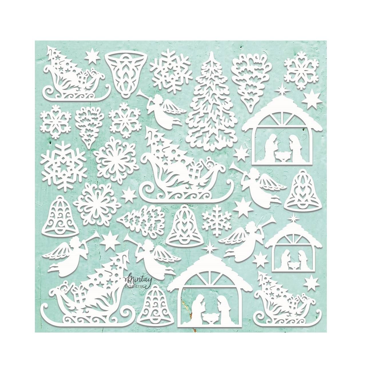 Lepenkové výrezy – Xmas set – Mintay