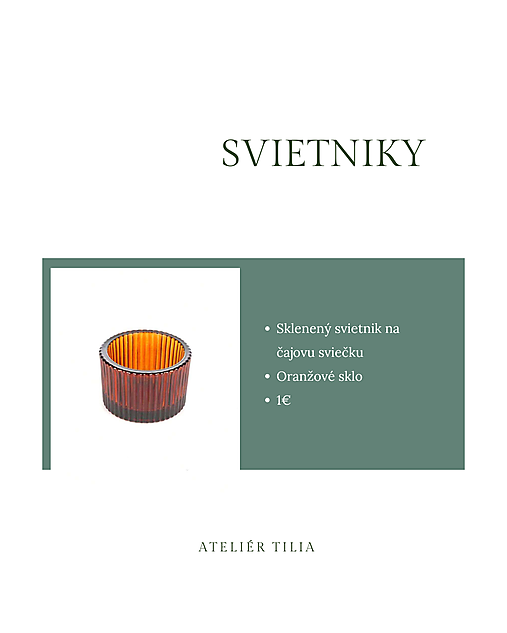 Sklenený svietnik