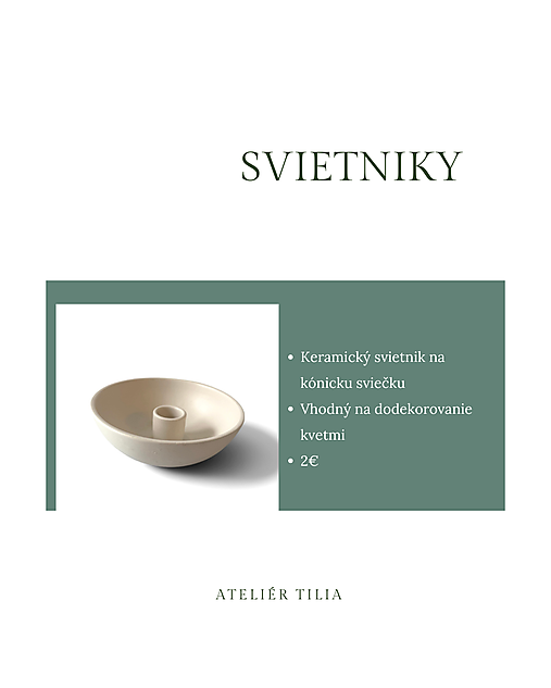 Keramický svietnik
