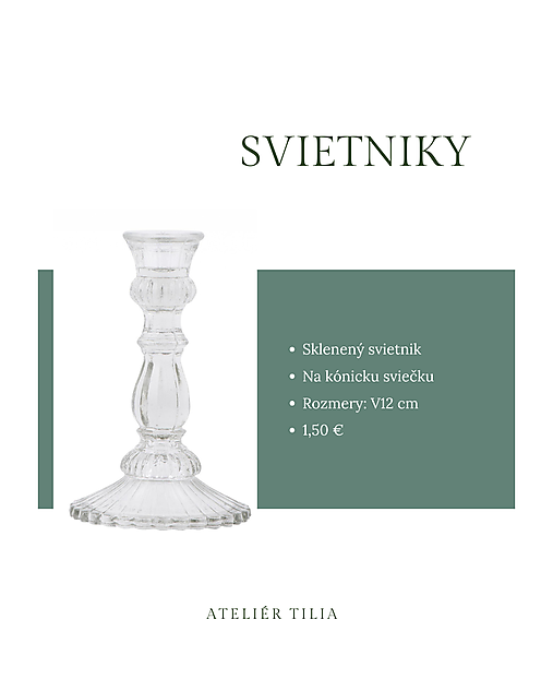 Sklenený svietnik
