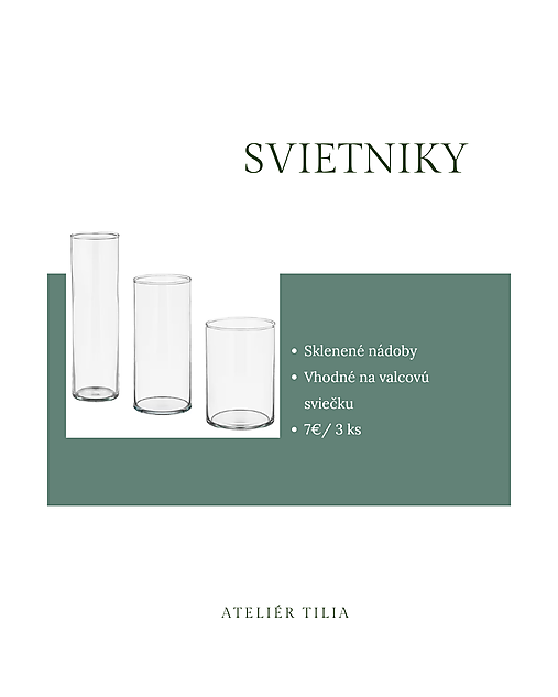Set troch svietníkov