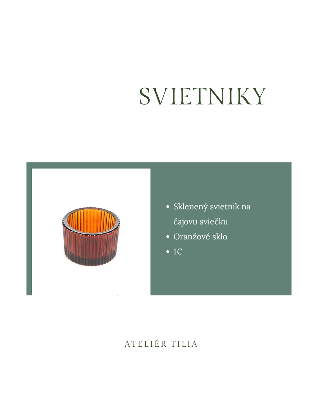 Sklenený svietnik