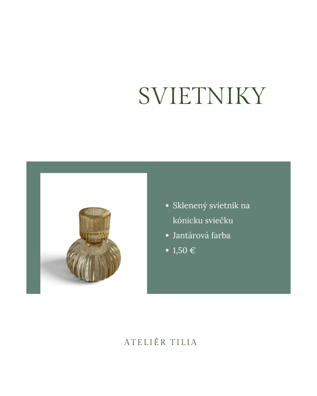 Sklenený svietnik