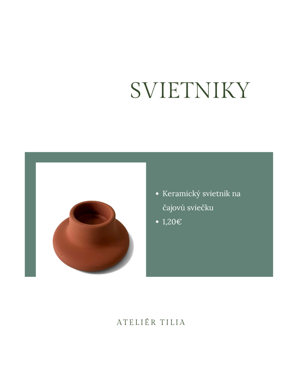 Svietnik na čajovú sviečku