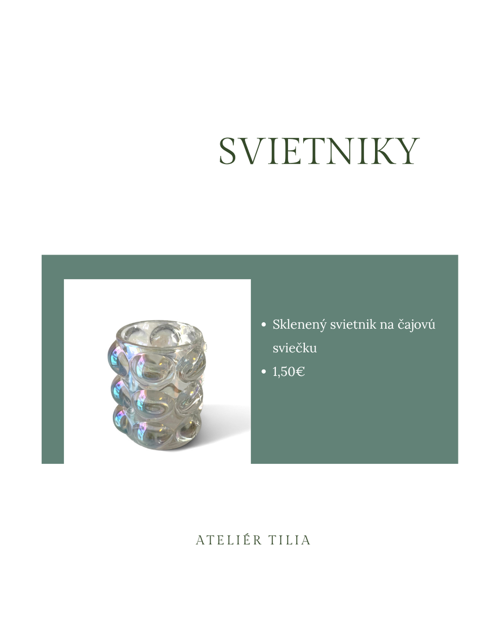 Svietnik na čajovú sviečku