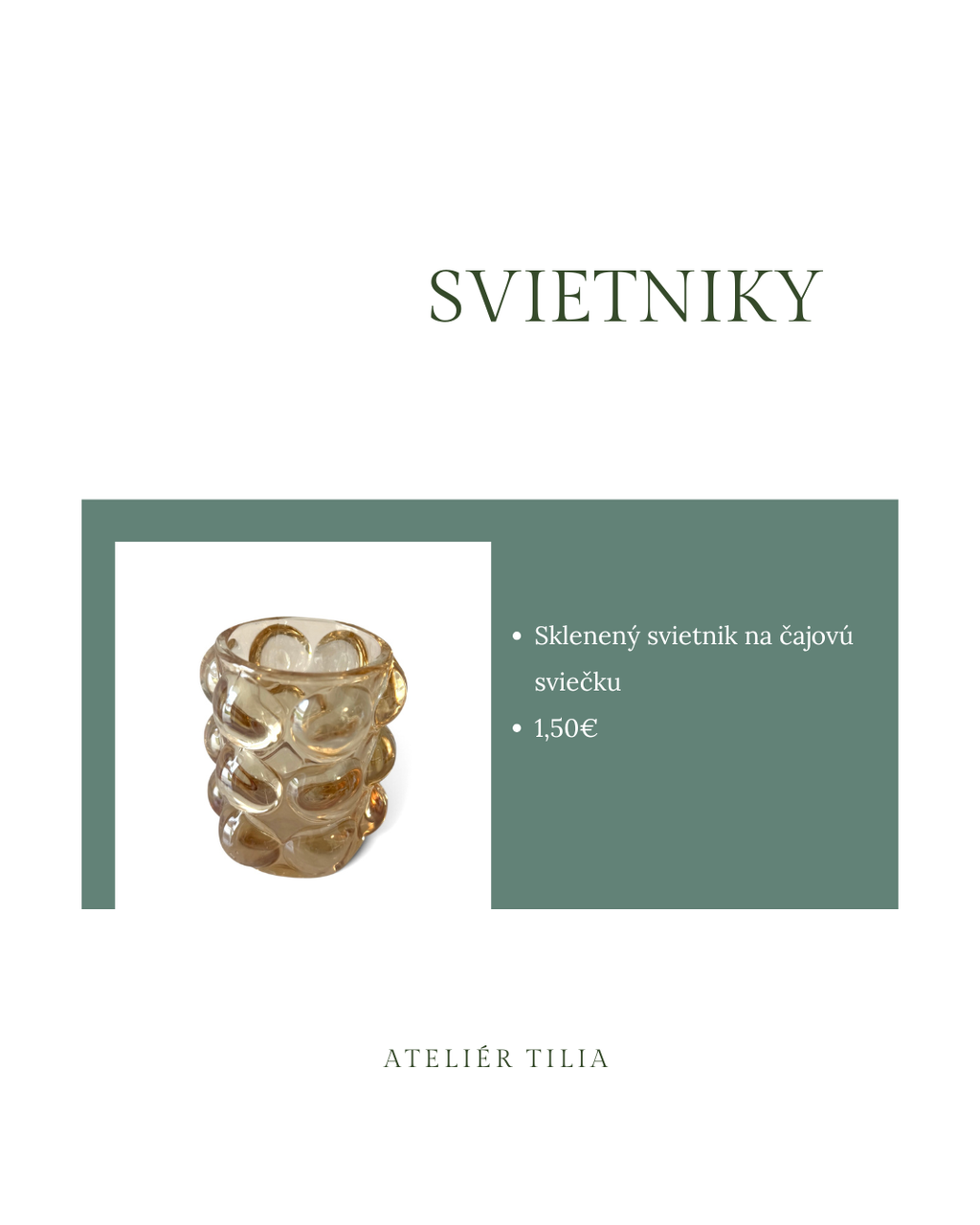 Svietnik na čajovú sviečku