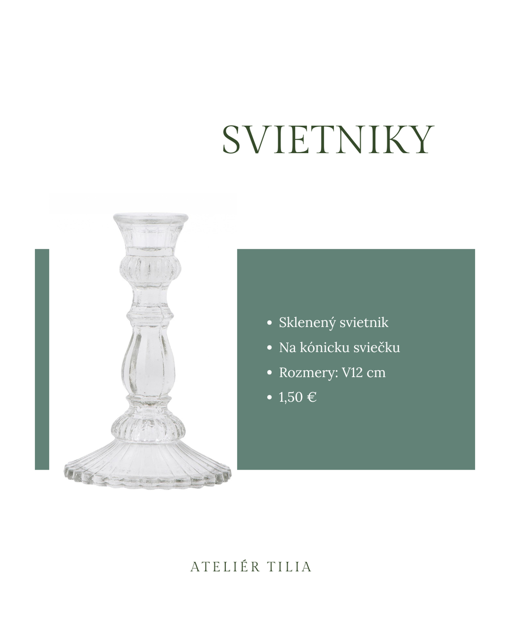 Sklenený svietnik