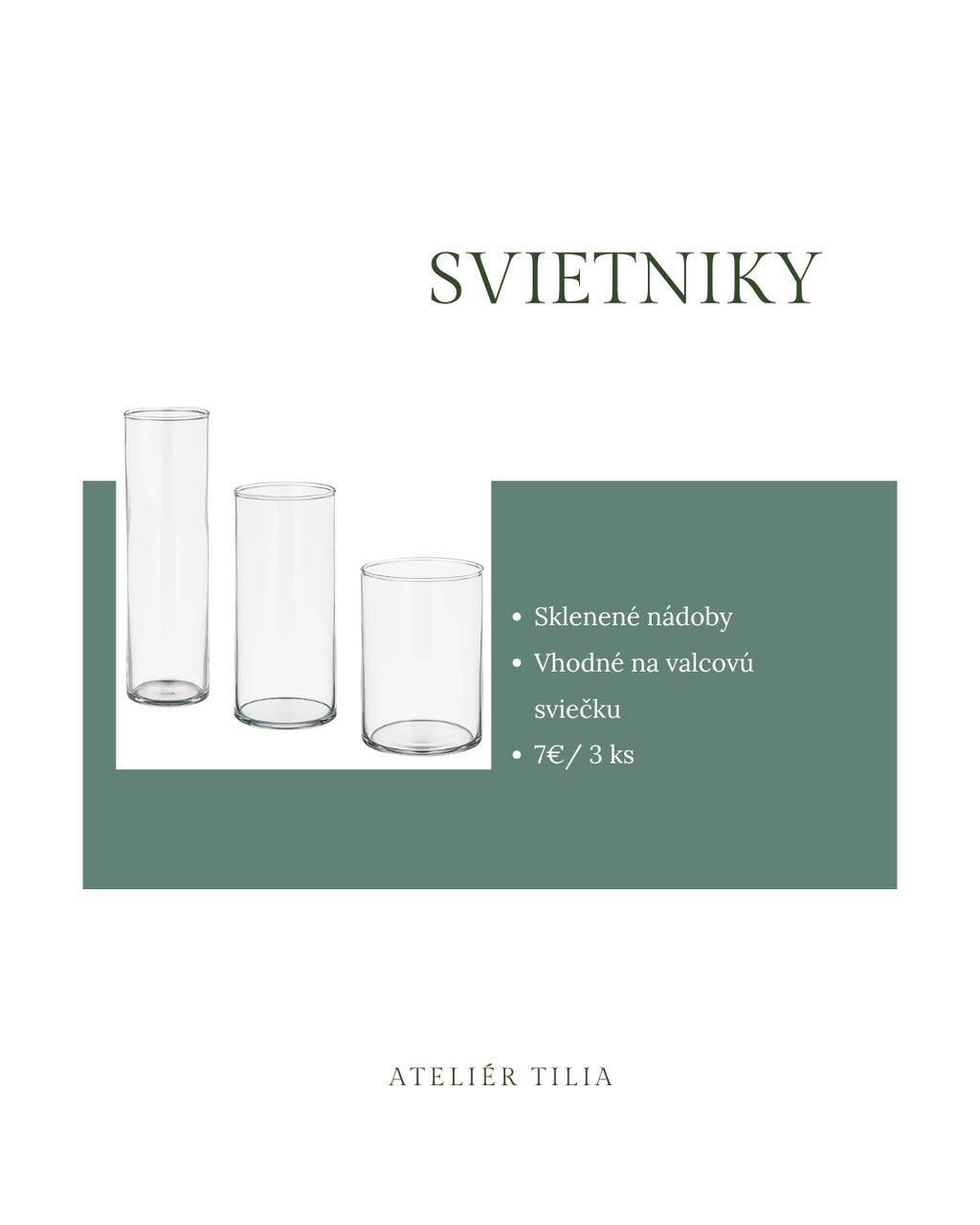 Set troch svietníkov