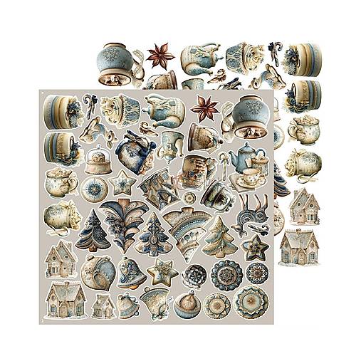 Scrapbook papier na vystrihovanie - Snow Games -  12x12 - Extra set Mix - Craft o Clock