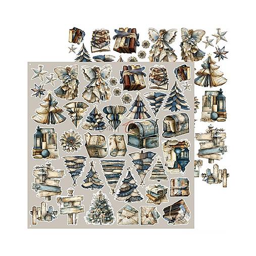 Scrapbook papier na vystrihovanie - Snow Games -  12x12 - Extra set Mix - Craft o Clock