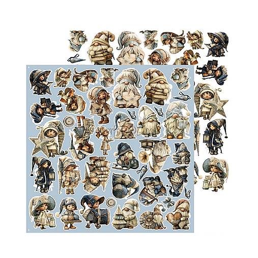 Scrapbook papier na vystrihovanie - Snow Games -  12x12 - Extra set Mix - Craft o Clock