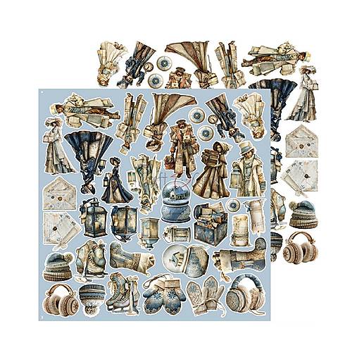 Scrapbook papier na vystrihovanie - Snow Games -  12x12 - Extra set Mix - Craft o Clock