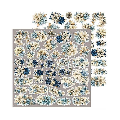 Scrapbook papier na vystrihovanie - Snow Games -  12x12 - Extra set Flowers - Craft o Clock