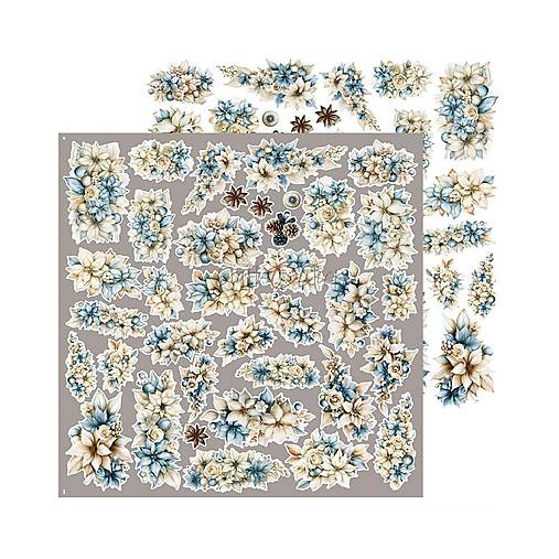 Scrapbook papier na vystrihovanie - Snow Games -  12x12 - Extra set Flowers - Craft o Clock