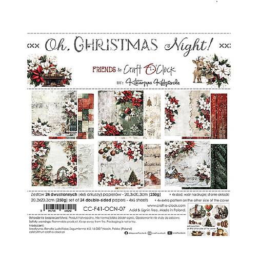 Scrapbook papier Oh, Christmas Night! Craft o Clok  8x8