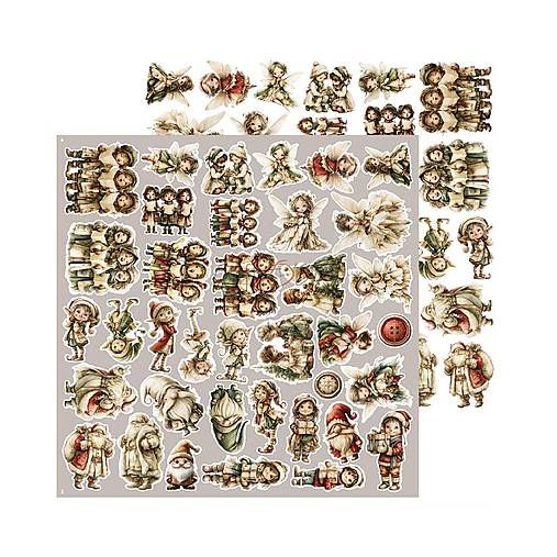 Scrapbook papier na vystrihovanie - Spirit of Christmas -  12x12 - Extra set Mix - Craft o Clock