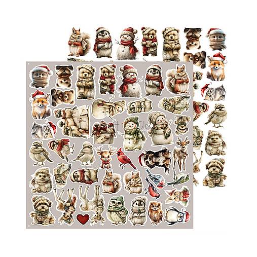 Scrapbook papier na vystrihovanie - Spirit of Christmas -  12x12 - Extra set Mix - Craft o Clock