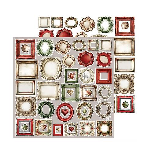 Scrapbook papier na vystrihovanie - Spirit of Christmas -  12x12 - Extra set Mix - Craft o Clock