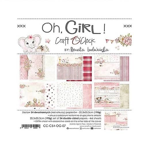 Scrapbook papier Oh, Girl! Craft o Clok  8x8