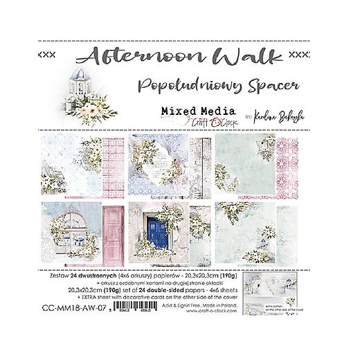 Scrapbook papier Afternoon Walk Craft o Clok  8x8