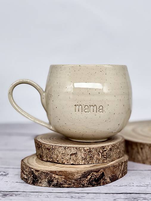 Simple - šálka latte elegán mama (330ml, s uškom)