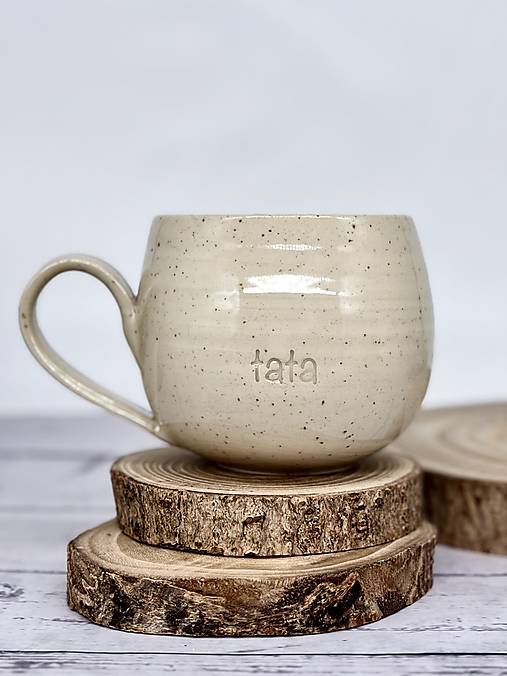 Simple - šálka latte elegán tata (330ml, s uškom)