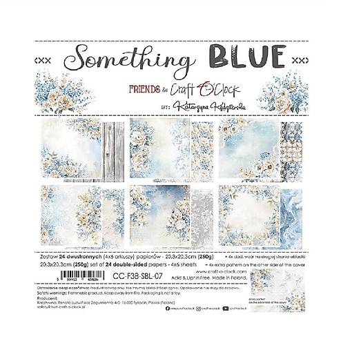 Scrapbook papier Something Blue Craft o Clok  8x8