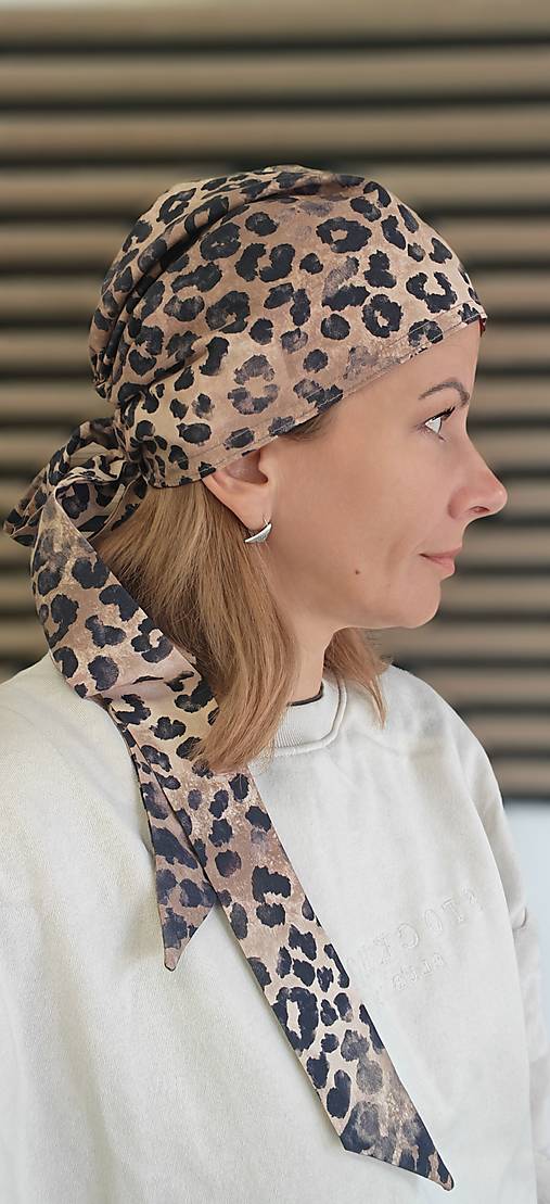 Šatky - LEOPARD | Šatka na hlavu - 18580185_