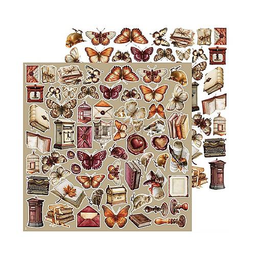 Scrapbook papier na vystrihovanie - Shades of Nature -  12x12 - Extra set Mix - Craft o Clock