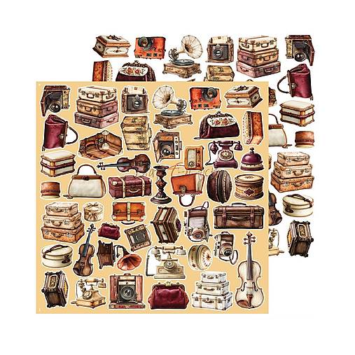 Scrapbook papier na vystrihovanie - Shades of Nature -  12x12 - Extra set Mix - Craft o Clock