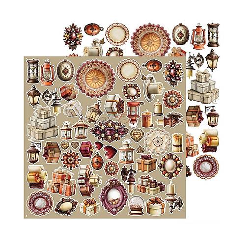 Scrapbook papier na vystrihovanie - Shades of Nature -  12x12 - Extra set Mix - Craft o Clock