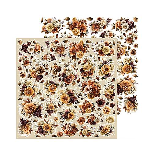 Scrapbook papier na vystrihovanie - Shades of Nature -  12x12 - Extra set Flowers - Craft o Clock