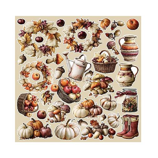 Scrapbook papier na vystrihovanie - Shades of Nature -  12x12 - Extra set Flowers - Craft o Clock