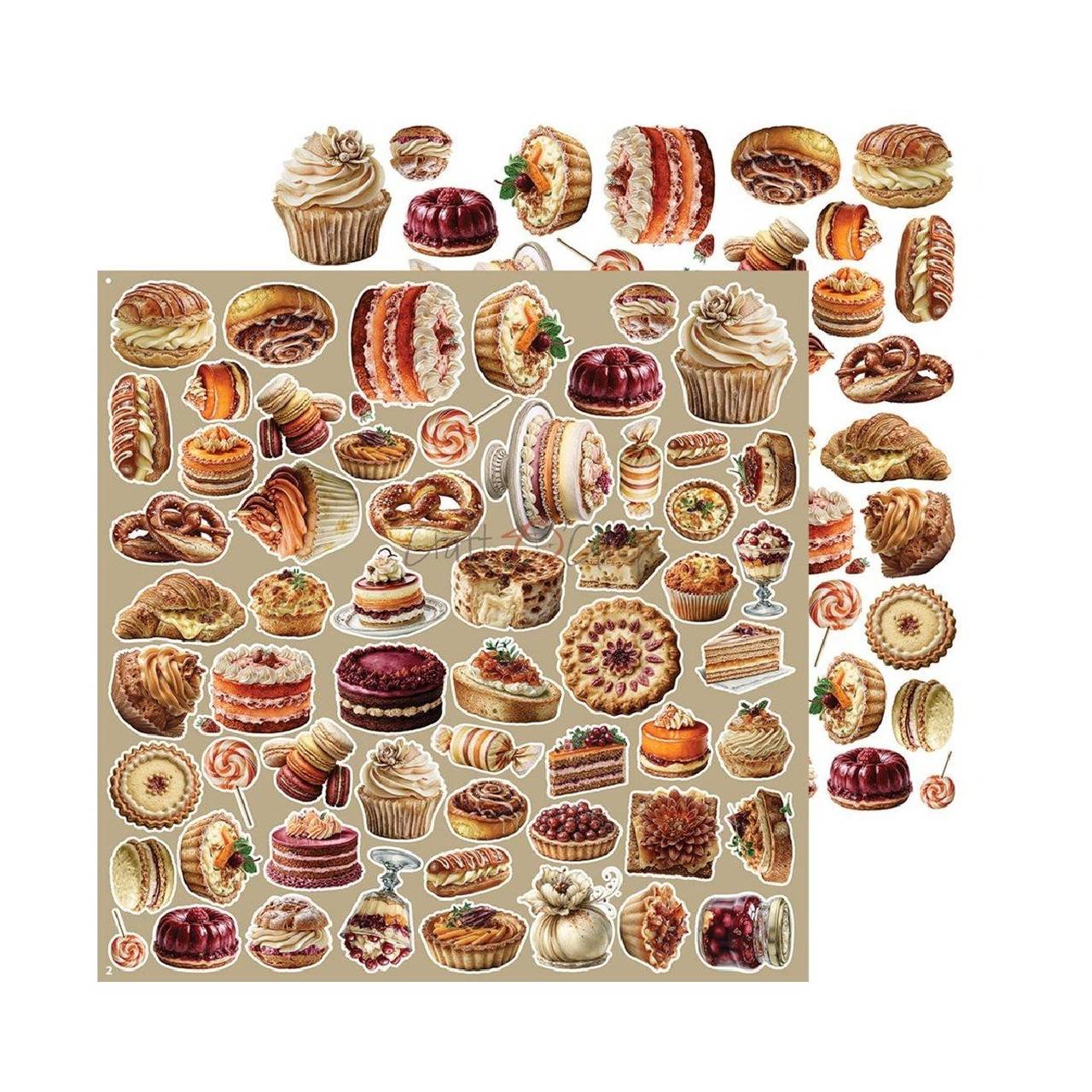 Scrapbook papier na vystrihovanie - Shades of Nature -  12x12 - Extra set Mix - Craft o Clock