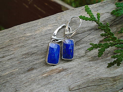 Náušnice - Strieborné náušnice Ag925 Lapis Lazuli - 18583925_