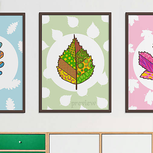 Grafika - Skladané lístie grafika - 18583837_