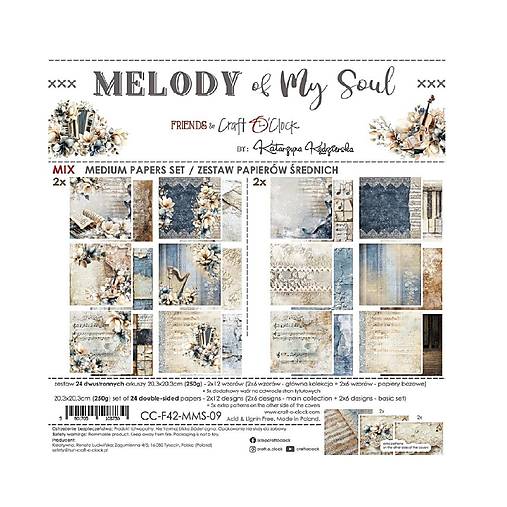Scrapbook papier Melody of My Soul Mix Craft o Clok  8x8