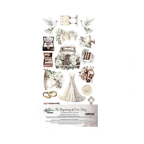Scrapbook papier na vystrihovanie - The Beginning of Our Story -  Alchemy of Art - 6 x 12 - / AA-TBOS-10/