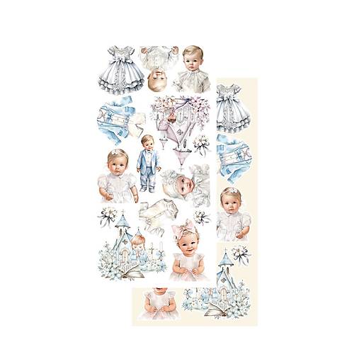 Scrapbook papier na vystrihovanie - Heartheat-baptism -  Alchemy of Art - 6 x 12 - / AA-H-B-11/