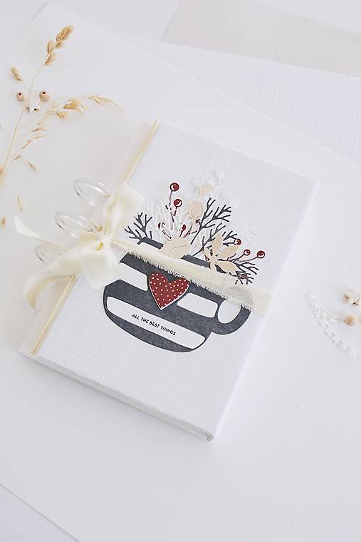 Papiernictvo - Hygge fotoalbum - jesenná šálka - 18586285_