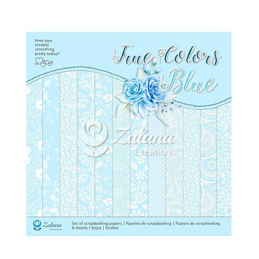 Scrapbook papier True Colors Blue Zulana Creations 12 x 12