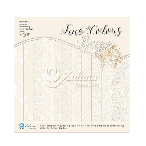 Scrapbook papier True Colors Beige Zulana Creations 12 x 12