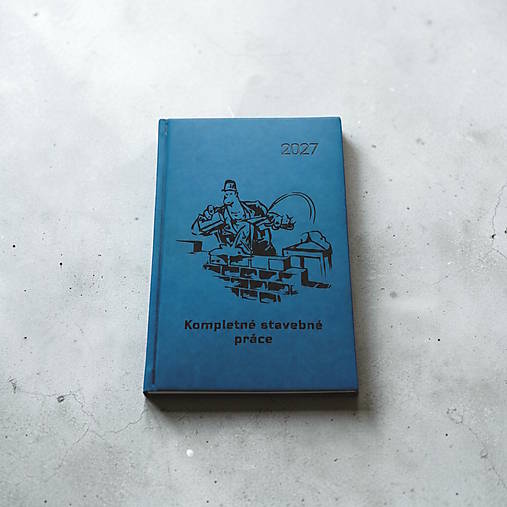 Papiernictvo - Personalizovaný denný diár 2027 - cena je konečná s neobmedzeným gravírom na jednej strane Petrolej - 18589307_