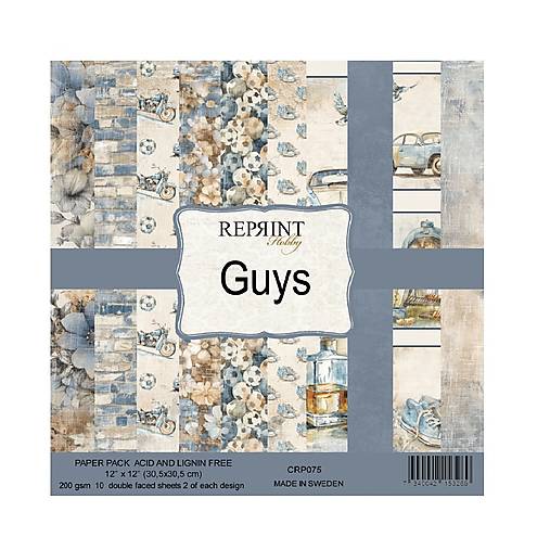 Scrapbook papier Guys Reprint 12x12