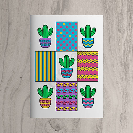Papiernictvo - Veľa tvárí sukulentov - zápisník (stĺpovitý kaktus saguaro) - 18595593_