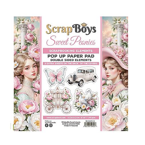 Scrapbook papier na vystrihovanie Sweet Peonies Scrapboys  6x6