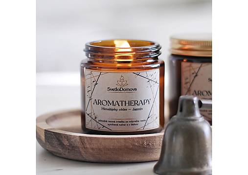 AKCIA - Sviečka zo  100% sójového vosku - AROMATHERAPY - BAVLNENÝ Knôt - 8vôní - 95g/28hod.